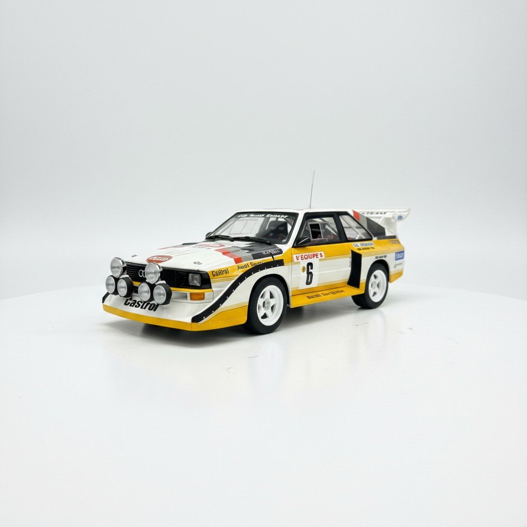 IMG_7499 Audi Sport Quattro S1 Rally Monte Carlo 1986 H. Mikkola / A. Hertz – 1:18 Scale Diecast Model by AUTOart - Image 1