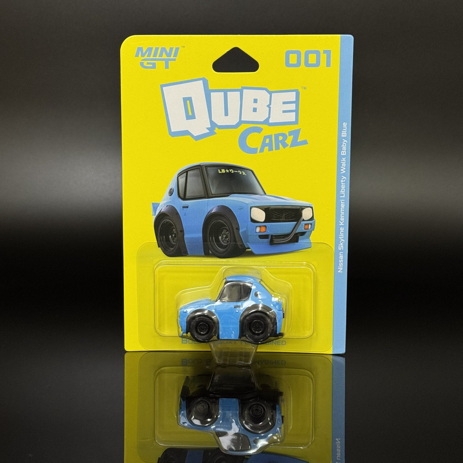 IMG_6173 MINI GT Qube Carz Nissan Skyline Kenmeri Liberty Walk Blue 1:64 Diecast Model Car – Collectible Car - الصورة 1