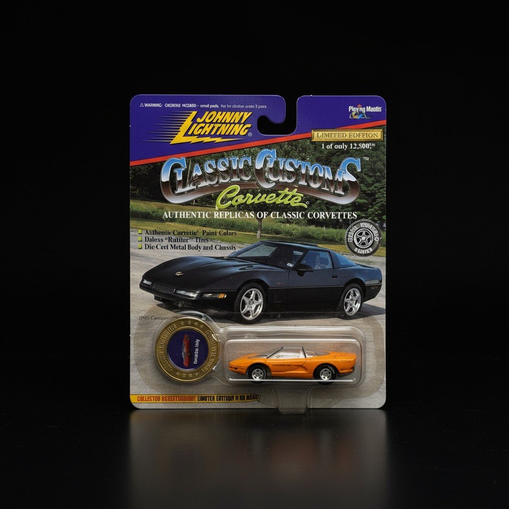 IMG_7416 1:64 1995 Chevrolet Corvette ZR‑1 (C4) Classic Customs Limited Edition Diecast Model Car – Orange | Johnny Lightning (1 of 12,500) - الصورة 1