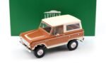 Greenlight 1973 Ford Bronco | 1:18 Scale Diecast Model Car | Brown & White | Premium Classic American 4x4 Collector's Edition