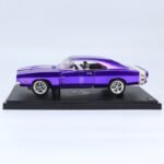 ⁦1969 Dodge Charger 1969 1:18 Scale Diecast Model Car – Violet | Hot Wheels⁩ - الصورة ⁦3⁩