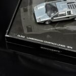 ⁦Minichamps Lamborghini Countach LP400 1974 Diecast Model Car — 1:43 Scale Silver | Limited Edition 0821/3333 Precision Collectible⁩ - الصورة ⁦3⁩