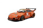 Solido 2020 Porsche 911 (993) Jägermeister RWB Bodykit Coupe N7 Racing | 1:18 Scale | Orange