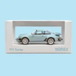⁦1978 Porsche 911 930 Turbo Coupe 1:43 Scale Diecast Model Car by Norev – Light Blue⁩ - الصورة ⁦2⁩