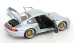1996 Porsche 911 (993) GT2 Coupe BBS Rims | 1:12 Scale Diecast Model Car | KK-Scale | Light Grey - Image 3