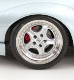 1996 Porsche 911 993 GT2 Coupe Cerchi Speedline Rims – 1:12 Scale KK-Scale Diecast Model Car in Light Grey - Image 8