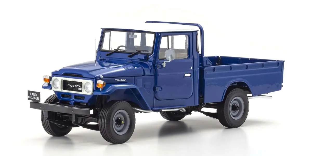 KSH-037-B (1) 1980 Toyota Land Cruiser 40 4x4 Pick-Up 1:18 Scale Diecast Model Car by Kyosho - الصورة 1
