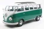 1962 Volkswagen T1 Samba Minibus 1:18 Scale Diecast Model Car by Solido – Green/White