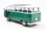 1962 Volkswagen T1 Samba Minibus 1:18 Scale Diecast Model Car by Solido – Green/White - Image 9
