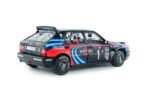 1990 Lancia Delta HF Integrale Evo Martini 16V Night Version N1 Tribute to Miki Biasion Rally Monte Carlo 1:18 Scale Diecast Model Car by Solido – Black/Red/Blue - Image 2