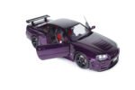 1999 Nissan Skyline GT-R (R34) Z-Tune 1:18 Scale Diecast Model Car by Solido – Purple - Image 12