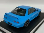 ⁦Nissan Skyline GT-R (R32) Customized Version Limited Edition 30/99 1:18 Scale Diecast Model Car by MOTORHELIX – Light Blue⁩ - الصورة ⁦2⁩