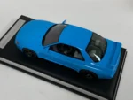 ⁦Nissan Skyline GT-R (R32) Customized Version Limited Edition 30/99 1:18 Scale Diecast Model Car by MOTORHELIX – Light Blue⁩ - الصورة ⁦4⁩