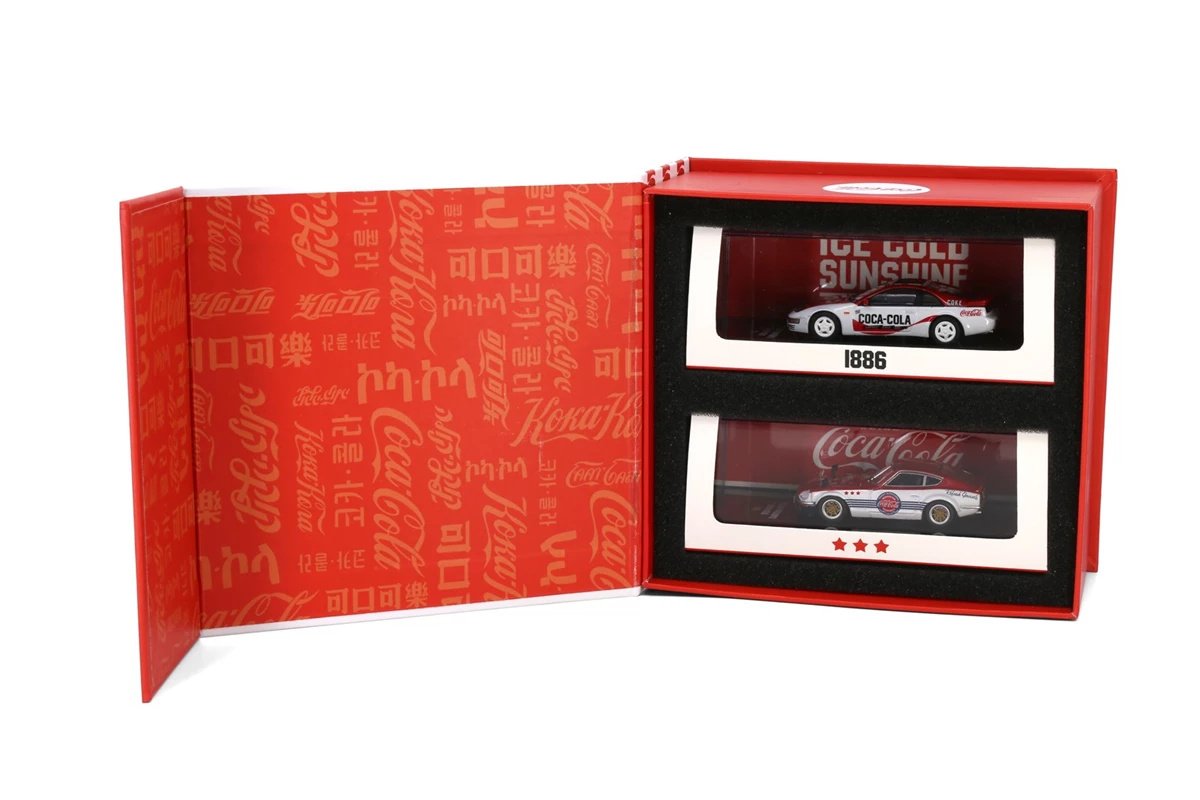 TNY-008-BC (1) Nissan Fairlady Set of 2 (S30/S130) Coca-Cola Livery 1:64 Scale Diecast Model Cars by TINY | Limited Edition of 999 - Image 1